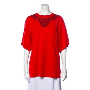 GIVENCHY t-shirt with printed black lace detail size XS (oversized) or Med